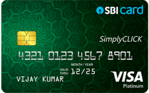 Sbi bank simply click credit card